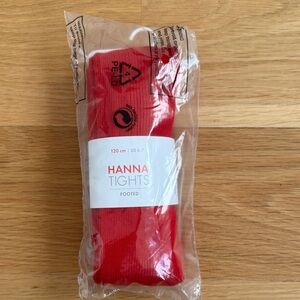 Hanna Andersson Bright Red Footed Tights